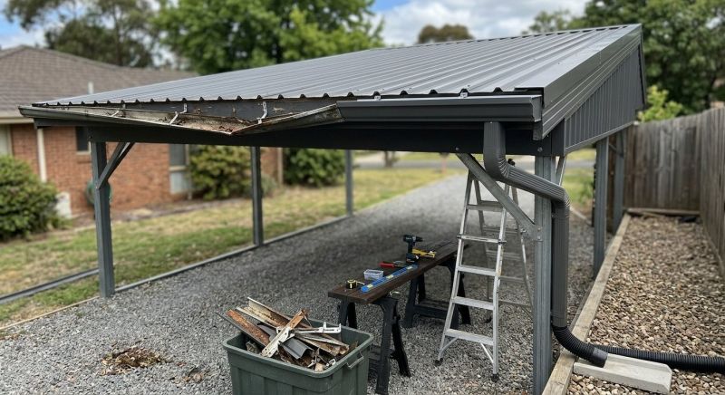 Wood Carport Installation