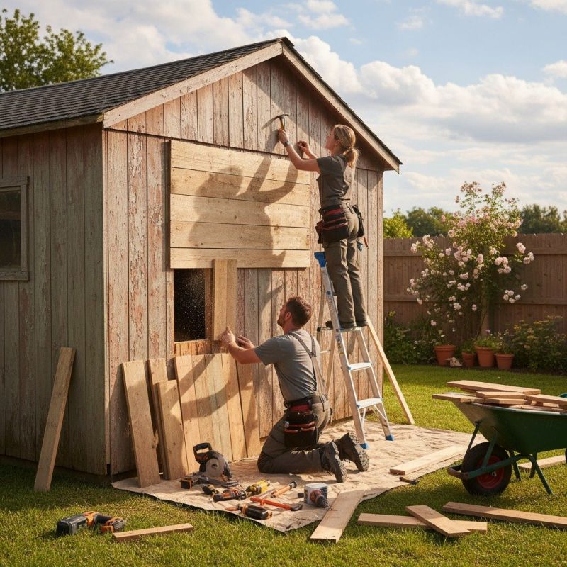 Wood Shed Repair in Conroe, TX